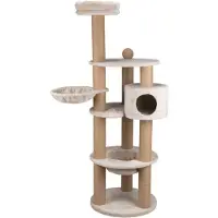 Trixie krabpaal nigella beige - 60x60x177 cm