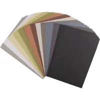 Vaessen creative Cardstock - Multipack Aarde-tinten - A4 - 60 vellen - Glad - 216 g