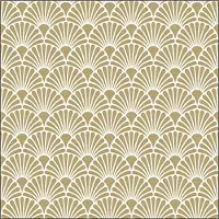 Ambiente Servetten - 100x st - wit/goud - 33 x 33 cm - papier - art deco print - tafel diner/lunch