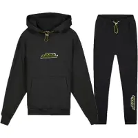 BLACK BANANAS Game Over Trainingspak Kids Black/Lime - Maat 152 - Kleur: Zwart | Soccerfanshop