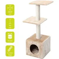 Europet Krabpaal Classic Tree Palazzo cream - Beige - 30 x 30 x 90cm