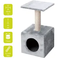 Europet Classic Tree Abey Krabpaal - Grijs - 30 x 30 x 60 cm grijs