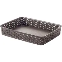 Curver My Style stapelbare mand in polypropyleen 35,8 26,2 6 cm - chocolade