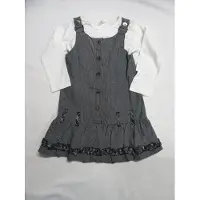 Dirkje , meisje, overgooier , zwart /wit / grijst , streepje + tshirt creme , 2 jaar 92