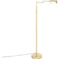 QAZQA Vloerlamp messing incl. LED met touch dimmer - Notia