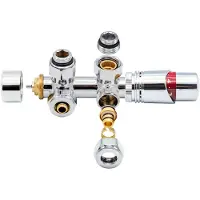 Belrad Radiatorkraan onderblok bws haaks chroom