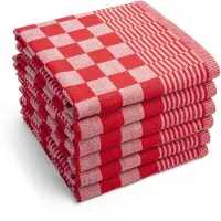 Byrklund Theedoek Clean & Tidy Rood (Set van 6)