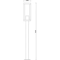 LumenXL Industriële RVS zwarte buitenlamp Alessio met glas - 80 cm