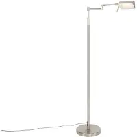 QAZQA Design vloerlamp staal incl. LED met touch dimmer - Notia