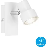 Briloner Leuchten ROCK - wandlamp - spot draaibaar - inclusief 1xLED GU10 5W - 460lm - 3.000K warm wit - wit