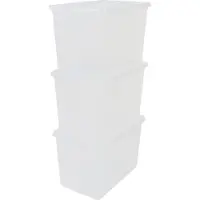 Iris Clearbox Opbergbox - 70L - Kunststof - Transparant - Set van 3