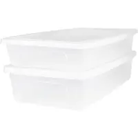 Iris Clearbox Opbergbox - onder-het-bed - 30L - Kunststof - Transparant - Set van 2