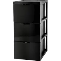 Iris Style Chest Ladesysteem met 3 lades - 3 x 15L - Kunststof - Zwart