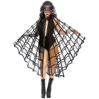 Leg avenue Velvet flocked web cape