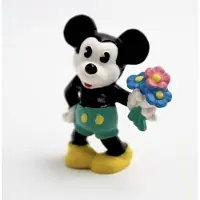 BULLYLAND Disney speelfiguurtje - Mickey Mouse geeft bloemen - 5cm - taarttopper