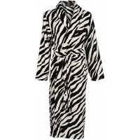 Badrock Badjas zebra maat Xl/XXL- fleece badjas dames - sjaalkraag - kuitlengte