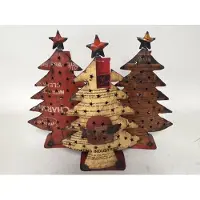Yogi & Yogini Kerstboom - Kerst Decoratie oud ijzer H40cm