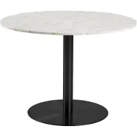 Fonq Marble Eettafel Marmer - Ø 105 cm - Wit/Zwart