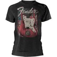Ginza.se Heren Tshirt -S- Distressed Guitar Jazzmaster Grijs