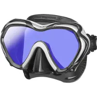 Tusa Paragon S – Premium duikmasker met single lens, hoge weerstand, CrystalView-lens met UV420 en antireflecterende behandeling, helder zicht en comfortabel draagcomfort – Zwart/Wit – M1007SQB WA