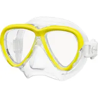 Tusa Intega - Premium snorkelmasker & duikbril van hypoallergeen siliconen met breed gezichtsveld en 3D SYNQ pasvorm - Transparant/Flash Yellow - M2004 FY