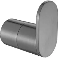 Guido Gusto Handdoekhaak gun metal Ovaal