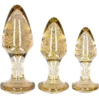 Ouch! Ouch Gladde Acryl Buttplug set - Goud
