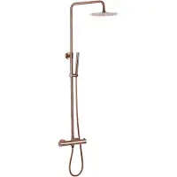 Guido Gusto Opbouw regendouche 25cm hoofddouche thermostatisch copper