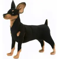 Hansa Pluche Pincher hond - 43 cm - knuffel hond - huisdieren knuffelhond - realistische knuffels