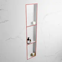 Mondiaz easy nis 149,5x29,5 cm in solid surface kleur fire | talc. 3 vakken geschikt voor in- of opbouw