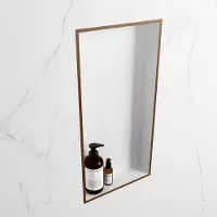 Mondiaz easy nis 59,5x29,5 cm in solid surface kleur rust | talc. 1 vak geschikt voor in- of opbouw