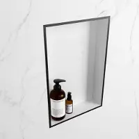Mondiaz easy nis 44,5x29,5 cm in solid surface kleur urban | talc. 1 vak geschikt voor in- of opbouw