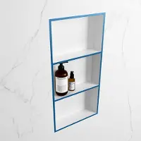 Mondiaz EASY Nis 59,5x29,5cm in solid surface kleur Jeans | Talc. 3 vakken geschikt voor in- of opbouw