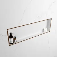 Mondiaz EASY Nis 89,5x29,5cm in solid surface kleur Rust | Talc. 1 vak geschikt voor in- of opbouw