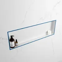 Mondiaz easy nis 89,5x29,5 cm in solid surface kleur jeans | talc. 1 vak geschikt voor in- of opbouw