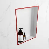 Mondiaz easy nis 44,5x29,5 cm in solid surface kleur fire | talc. 1 vak geschikt voor in- of opbouw
