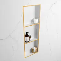 Mondiaz Easy nis 90x30x8cm 3 vakken ocher/talc