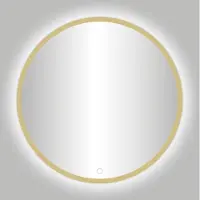 Best design Badkamerspiegel venetie nancy led verlichting 120x120 cm rond mat goud