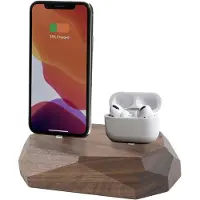 Oakywood iPhone Dual Dock - Walnut