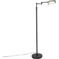 QAZQA Design vloerlamp zwart incl. LED met touch dimmer - Notia