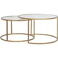 Light & Living salontafel duarte set van 2 75x75x44cm -