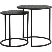 Light & Living bijzettafel doba Ø50x52cm - set van 2