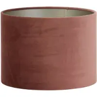 Light & Living Cilinder Lampenkap Velours - Dusky Pink - Ø30x21cm