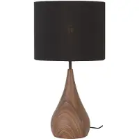 Light & Living Tafellamp Svante - Zwart/Hout - Ø28cm