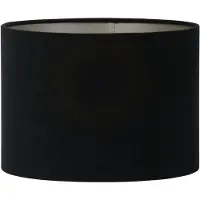 Light & Living Lampenkap Velours Zwart D 30 H 21 Cm