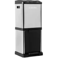Klarstein Ökosystem² afvalemmer afvalscheider 30L (1 x15L, 2x7,5 L) PE edelstaal