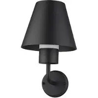 LumenXL RVS badkamerwandlamp Michelle in zwart met lampenkap