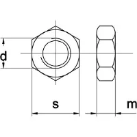 Kobout Moer Din934 Klasse 8 M10 Blank Sw17 - 100 stuks