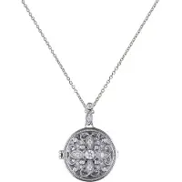Diamonfire Zilveren Hanger Inc Collier 50 Cm- Signatures - Zirkonia Medaillon Rond 803.0110.50