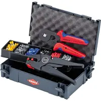 Knipex 97 90 10 Krimptang Adereindhulzen 0.08 tot 10 mm² Incl. striptang, Incl. assortiment adereindhulzen in koffer